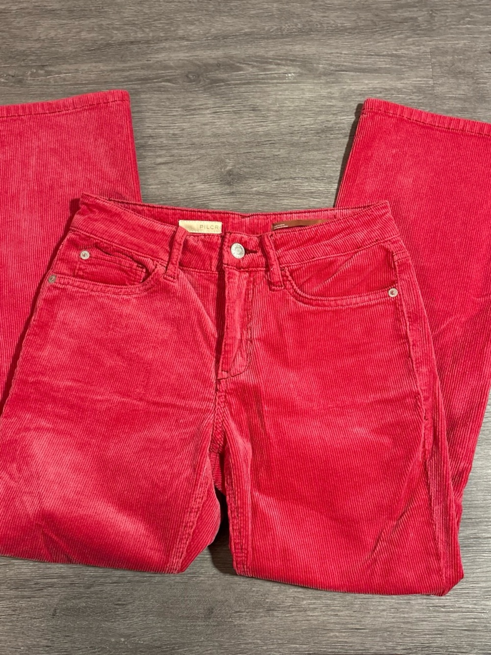 Pilcro Bright Pink Corduroy Pants